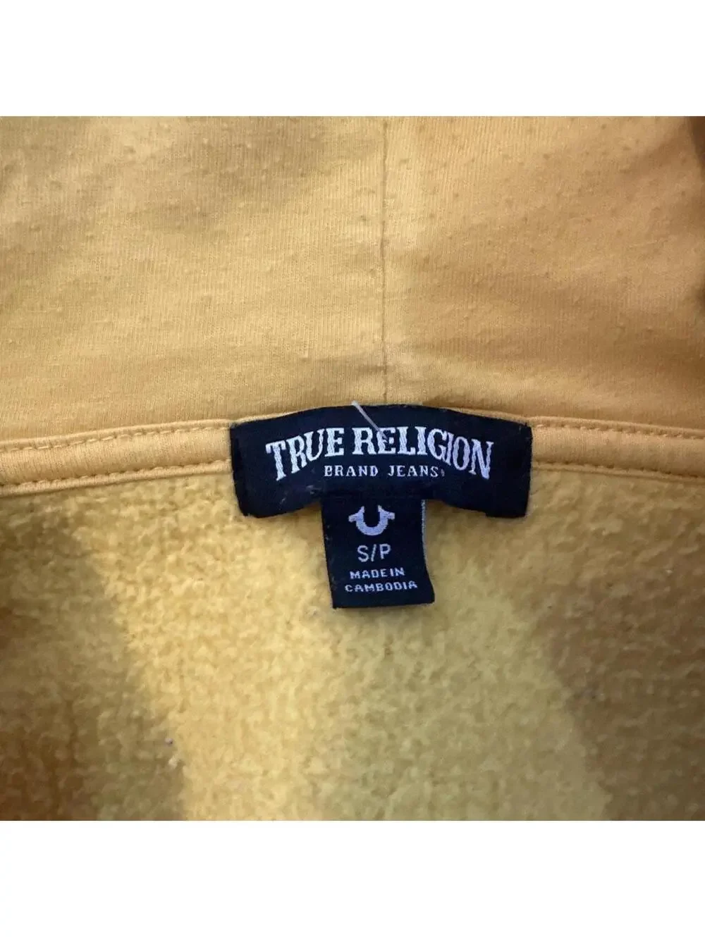 True Religion Men's Yellow Hoody